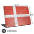 Denmark Flag Distressed Universal Laptop 15in (12.2 x 8.8in) Skin